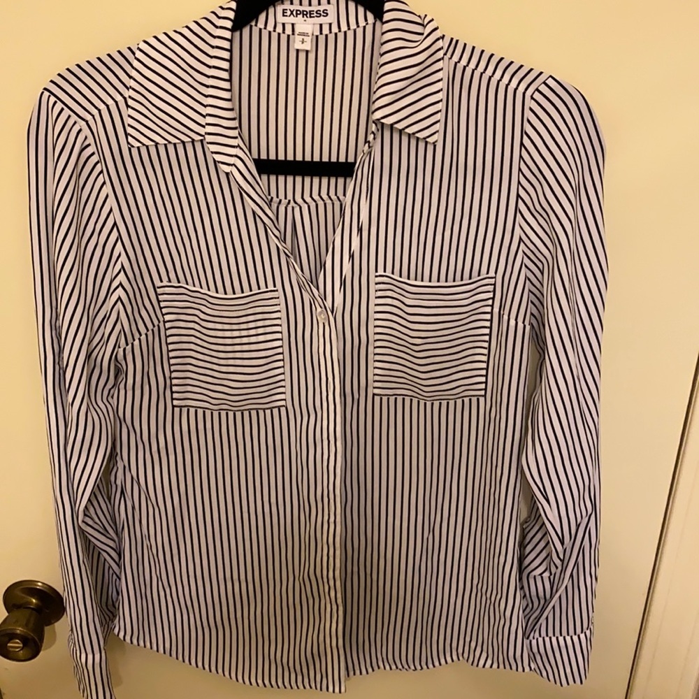 Express Striped Portofino Blouse